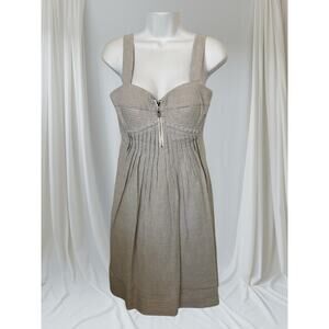 Jessica Simpson Summer Dress Zip Front Elastic Back Fully Lined  4